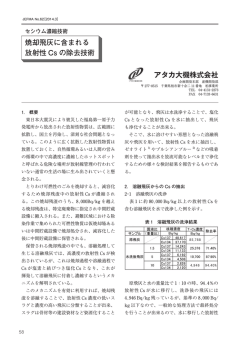 アタカ大機株式会社 焼却飛灰に含まれる 放射性 Cs の除去技術