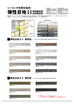 弾性目地 (DS) は、 RC下地ゃPC板下地への施工の際` 現場仕様により