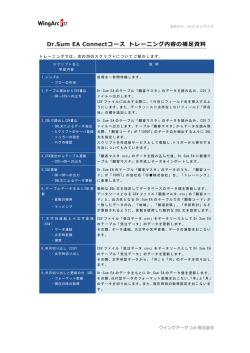 Dr.Sum EA Connectコース トレーニング内容の補足資料