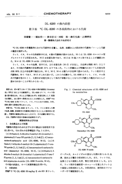 CHEMOTHERAPY DL-8280の 体 内動態 第3報14CDL