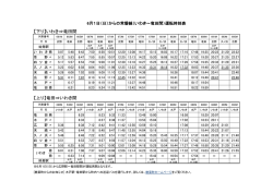 6月1日からのいわき駅～竜田駅間時刻表はこちら