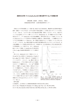 湖光を用いた SrAー204=E" 応力発光体中のEu の状態分析