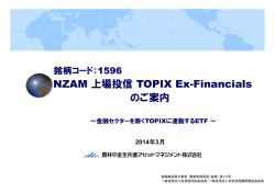 NZAM 上場投信 TOPIX Ex-Financials