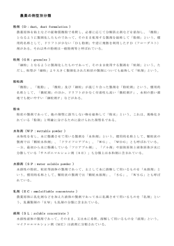 農薬の剤型別分類