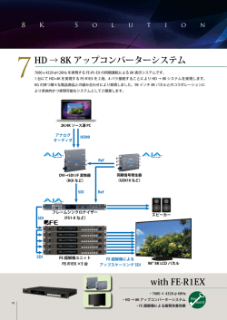 with FE-R1EX 7HD → 8K アップコンバーターシステム