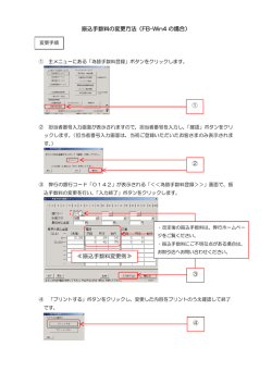 振込手数料の変更方法（FB