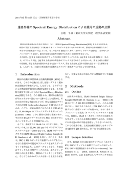 遠赤外線のSpectral Energy Distributionによる銀河の活動の分類