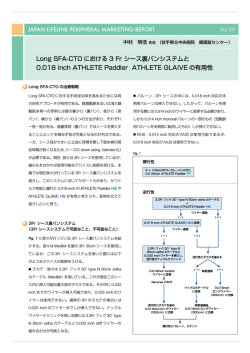 Long SFA-CTO における 3 Fr シース裏パンシステムと 0.018 inch