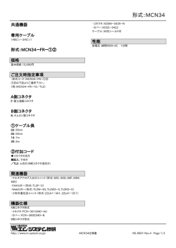 専用ケーブル（形式：MCN34） - M