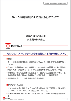 Cs・Sr吸着繊維による海水浄化について（PDF形式：389KB）