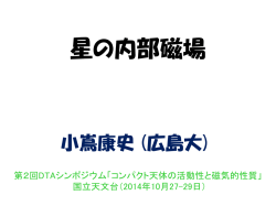 小嶌康史(広島大):星の内部磁場