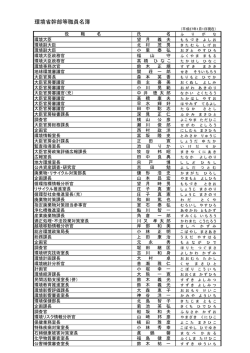 環境省幹部等職員名簿