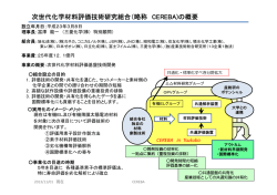 次世代化学材料評価技術研究組合（略称 CEREBA)の概要