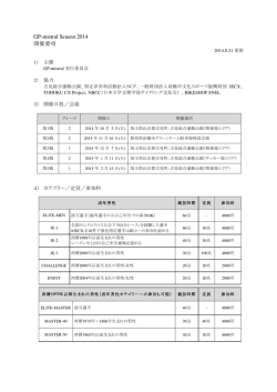 GP-mistral Season 2014 開催要項