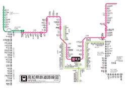 高知県鉄道路線図 - ひまわりデザイン研究所