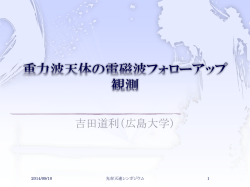 重力波天体の電磁波フォローアップ観測