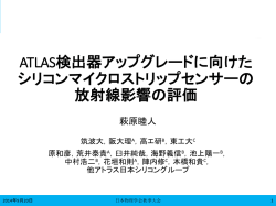 シリコンマイクロストリップ センサーの放射線影響の評価