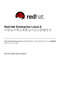 Red Hat Enterprise Linux 6 パフォーマンスチューニングガイド
