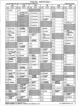 年間行事予定 - 澄川中学校
