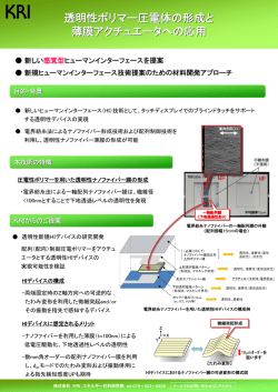 新しい 感覚型ヒューマンインターフェースを提案 新規