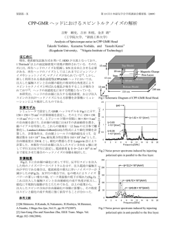 CPP-GMR ヘッドにおけるスピントルクノイズの解析