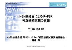 NGN網経由によるIP-PBX 相互接続試験の実施