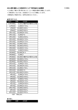 寄付金明細（銀行口座と手渡しで受領した日付と金額／PDFファイル形式）