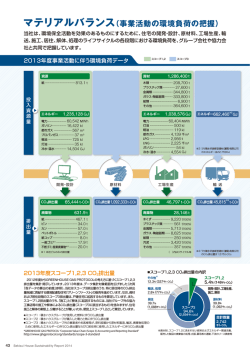 マテリアルバランス（事業活動の環境負荷の把握）