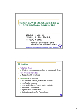 FEMまたはVOF法を組み込んだ埋込境界法 による