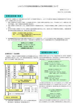 JAバンクの苦情処理措置および紛争解決措置について