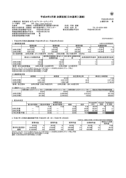 平成26年2月期 決算短信〔日本基準〕（連結）