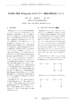 日本語と英語 Wikipedia のカテゴリー構造の整合性