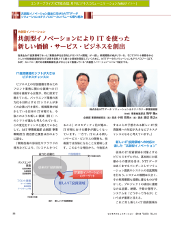 共創型イノベーションによりITを使った新しい価値・サービス・ビジネスを創出