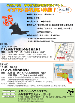「イヌワシふれあい体験！」チラシ(PDF:419KB)