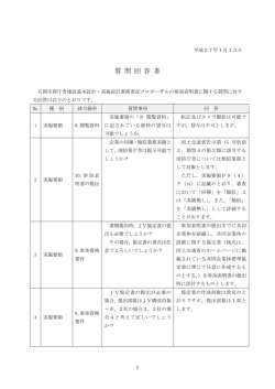 質 問 回 答 書