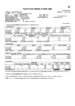 平成26年3月期 決算短信〔日本基準〕（連結）