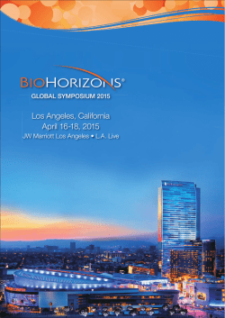 Los Angeles, California April 16-18, 2015 メインプ