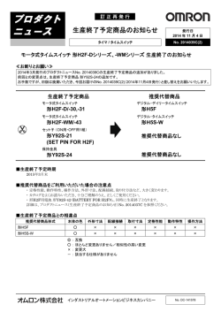 生産終了案内