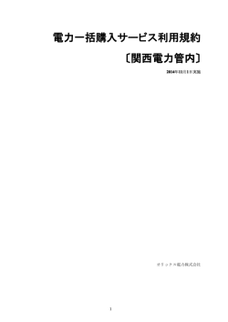 サービス利用規約(関西電力管内