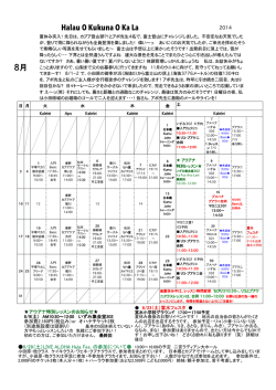 8月 Halau O Kukuna O Ka La