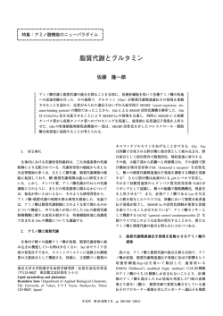 脂質代謝とグルタミン