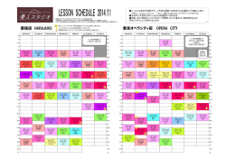 美人スタジオ 2014年11月レッスンスケジュール