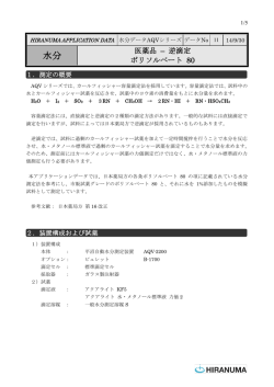 医薬品-逆滴定 ポリソルベート80