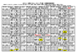 2014 北信U15ユースリーグ3部 日程表【確定版】