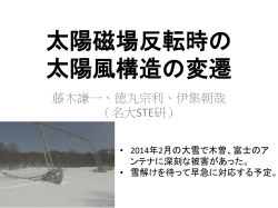 太陽磁場反転時の 太陽風構造の変遷