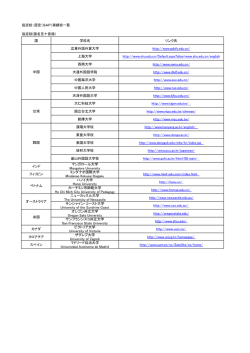 協定校・認定（SAP）実績校一覧 協定校(国名五十音順） 国 学校名