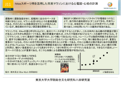 J11 hitoeスポーツ用を活用した市民マラソンにおける心電図・心拍の計測