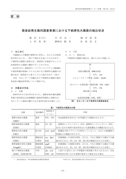 感染症発生動向調査事業における下痢原性大腸菌の検出状況