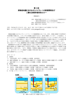 第 3 回 深海底地盤におけるメタンハイドレートの資源開発及び 二酸化