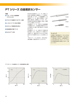 PT シリーズ 白金抵抗センサー